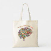 Het kantelen van een quilterbrein tote bag (Achterkant)