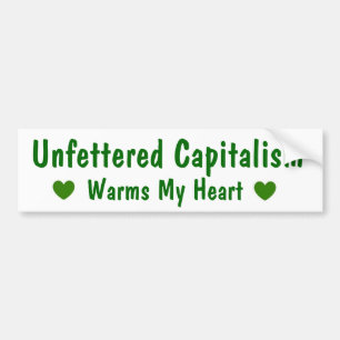 Het kapitalisme bewapent mijn hart Bumpersticker