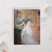 Het kapsel (door Berthe Morisot) Kaart (Voorkant / Achterkant in situ)