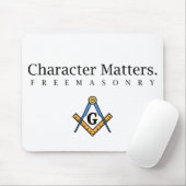 Het karakter telt. Freemasonry Muismat (Met muis)