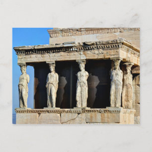 Het Karyatid-porch van de Erechtheion in Athene Briefkaart