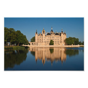 Het kasteel in Schwerin Foto Afdruk