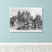 Het kasteel van Combourg Canvas Afdruk (Insitu (Houten vloer))