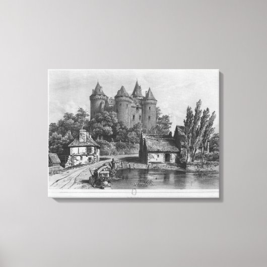 Het kasteel van Combourg Canvas Afdruk (Voorkant)