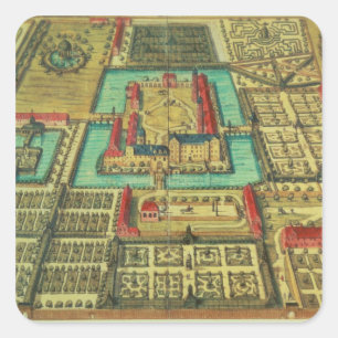 Het kasteel van de Prins van Kothen Vierkante Sticker