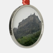 Het Kasteel van Edinburgh in de Mist Metalen Ornament (Rechts)