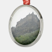 Het Kasteel van Edinburgh in de Mist Metalen Ornament (Links)