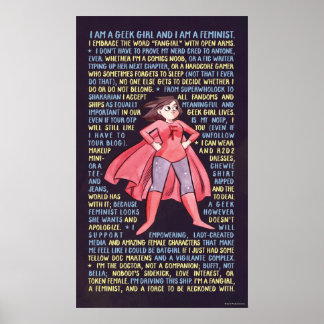 Het kasteel van Geek Girl voor feminisme Poster
