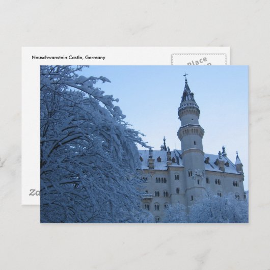 Het Kasteel van Neuschwanstein, Duitsland Briefkaart (Voorkant / Achterkant)