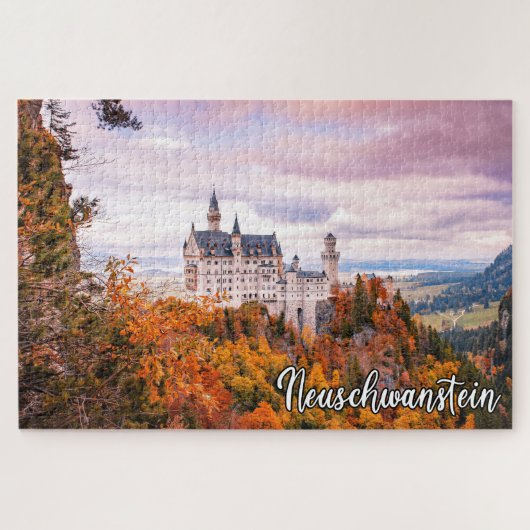 Het kasteel van Neuschwanstein in het najaar Legpuzzel (Horizontaal)