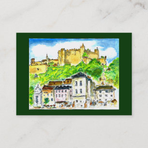 Het Kasteel van Salzburg van de Visitekaartjes van