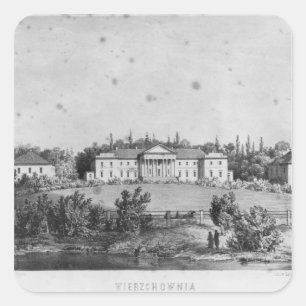 Het kasteel van Wierzchownia Vierkante Sticker