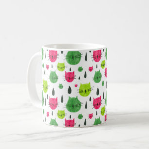 Het kat van de watermeloen koffiemok