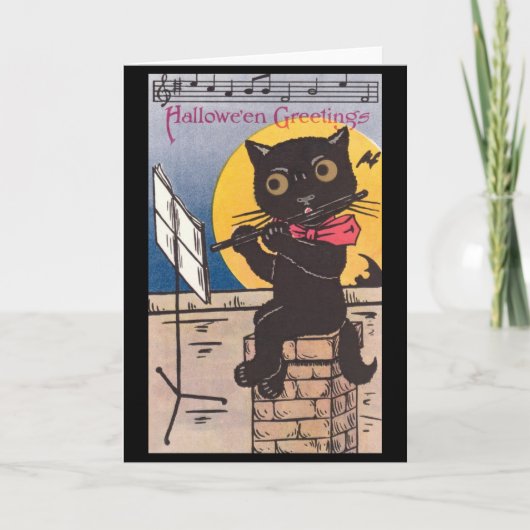 Het Kat van Halloween Kaart (Voorkant)