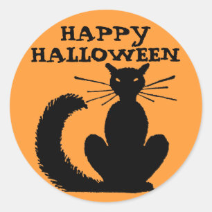 Het Kat van Halloween Ronde Sticker