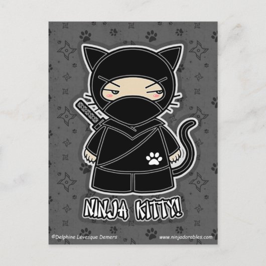 Het Kat van Ninja! Briefkaart (Voorkant)