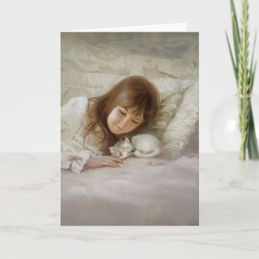 Het Katje van Kerstmis Feestdagen Kaart (Voorkant)