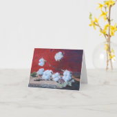 Het katoenen Stilleven van de Bol Kaart (Gele Bloem)