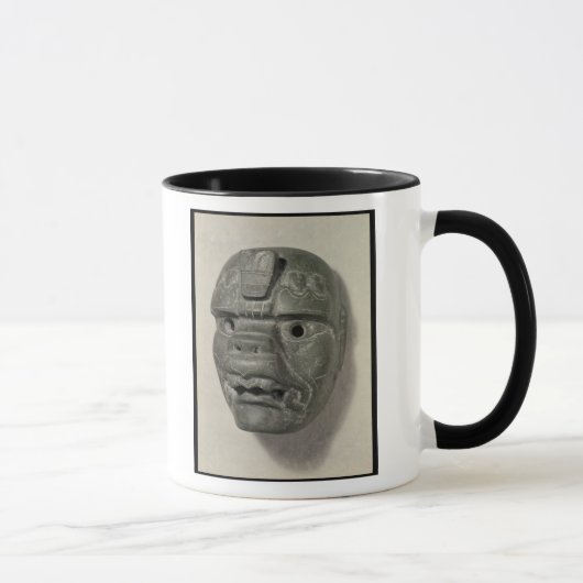 Het katoenmasker van een man, van Oaxaca, Pre-Colu Mok (Rechts)