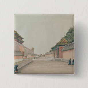 Het keiharde paleis in Peking Vierkante Button 5,1 Cm