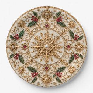 Het Keizerlijke Winter Mandala Papieren Bordje