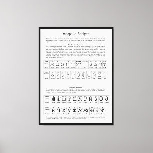 Het Keltische alfabet Angelic Script Chart Canvas Afdruk