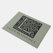 Het Keltische Monogram van de Brief L van de Knoop Deurmat (Schuin)