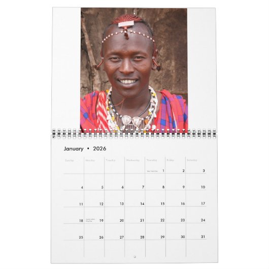 Het Keniaanse Masai-volk, kalender (Jan 2026)