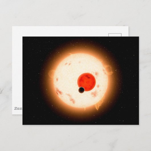 Het Kepler-16 systeem. Briefkaart (Voorkant / Achterkant)