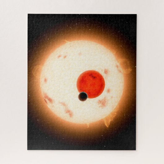 Het Kepler-16 systeem. Legpuzzel (Verticaal)