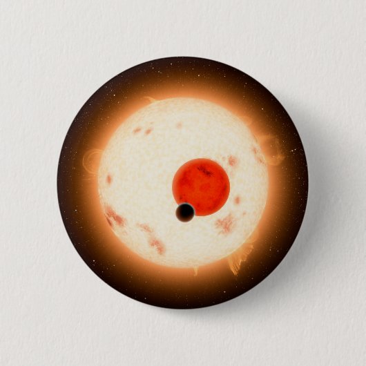 Het Kepler-16 systeem. Ronde Button 5,7 Cm (Voorkant)