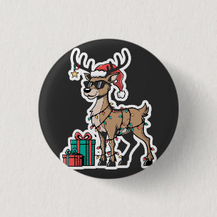 Het Kerst Pickle Crew Pickle Liefhebbers Kerstman Ronde Button 3,2 Cm