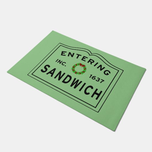 Het kerstbord invoeren deurmat (Schuin)