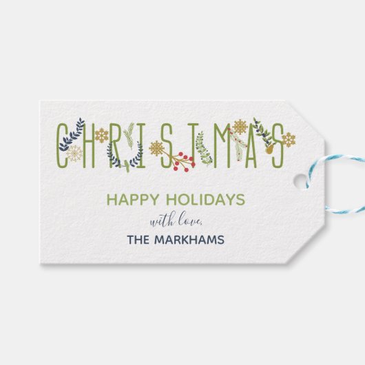 Het kerstcadeautje label cadeaulabel (Voorkant (Horizontaal))