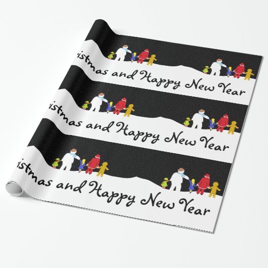 Het kerstcadeautje voor feestdagen cadeaupapier (Uitgerold)