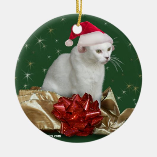 Het kerstfeest keramisch ornament (Voorkant)