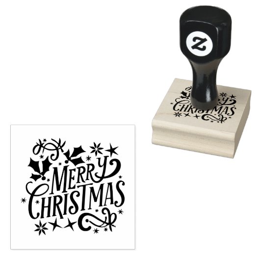 het kerstfeest 	rubberstempel (Gestempeld)