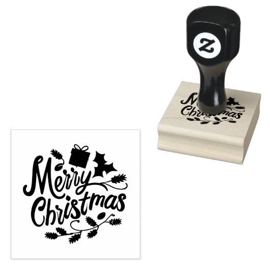 het kerstfeest 	rubberstempel (Gestempeld)