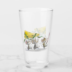 Het kerstkaasbekertje spelen glas