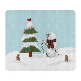 Het kerstknipbord van de boom decorteren snijplank