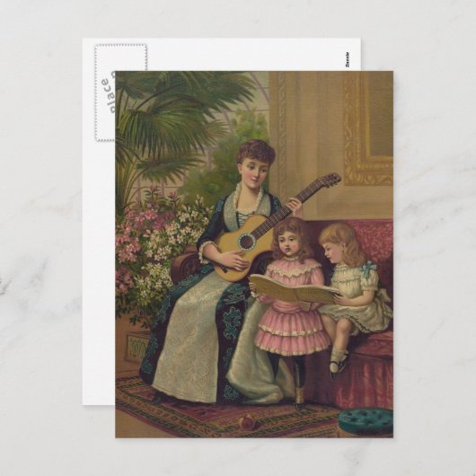 Het kerstlied feestdagenkaart (Voorkant / Achterkant)