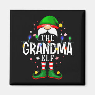 Het Kerstmis Familie Pyjama Feest van de Oma Elf Magneet