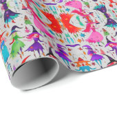 Het Kerstmisheks 7 Ontwerp Verpakkingsdocument Cadeaupapier (Rol Hoek)