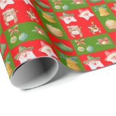 Het kerstpatroon vieren cadeaupapier (Rol Hoek)