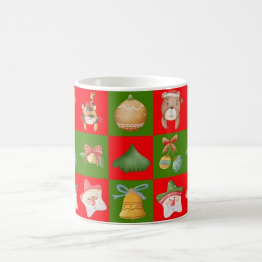 Het kerstpatroon vieren koffiemok (Center)