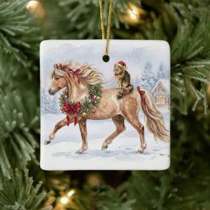 Het Kerstteam- Maggie en Nari Keramisch Ornament