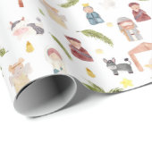 Het kerstvakantiewrapppapier van de Nativity Cadeaupapier (Rol Hoek)