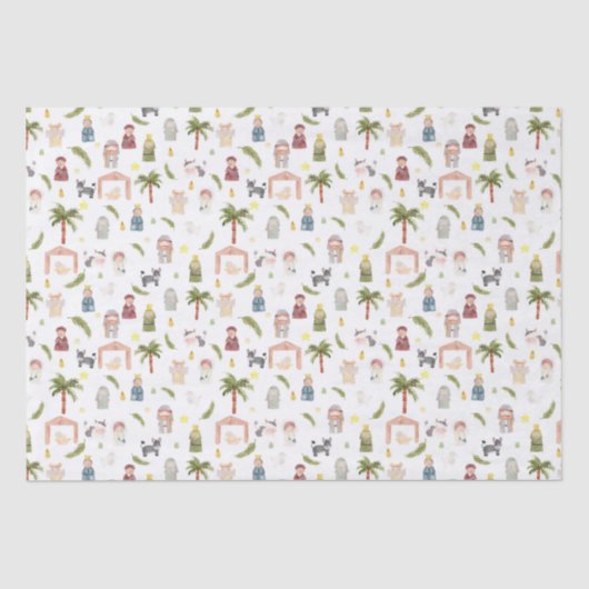 Het kerstvakantiewrapppapier van de Nativity Tissuepapier (Voorkant)