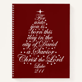 Het kerstverhaal Luke 2-11 Notitieboek