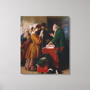 Het kiezen van de bruiloft Gown uit hoofdstuk 1 va Canvas Afdruk